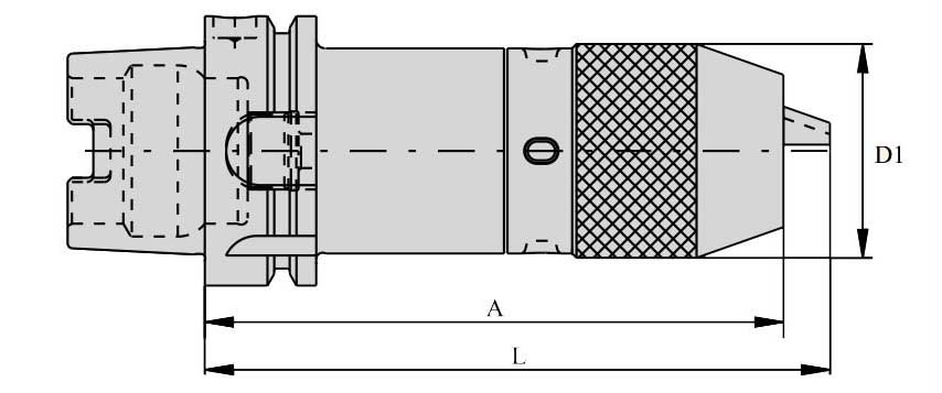 HSK-A100 Integral Drill Chuck  (NCDC)